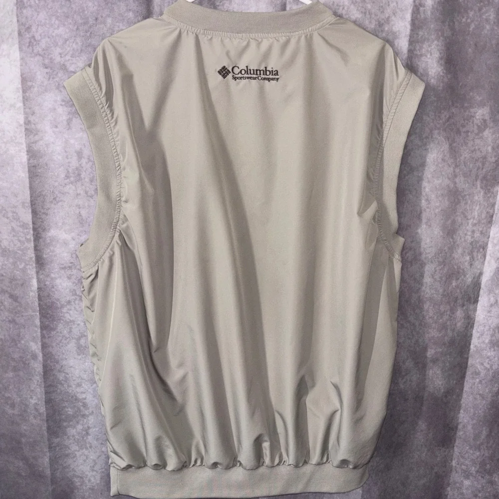 Columbia Mens XL Beige Gorpcore Outdoor‎ Windbreaker Golf Vest